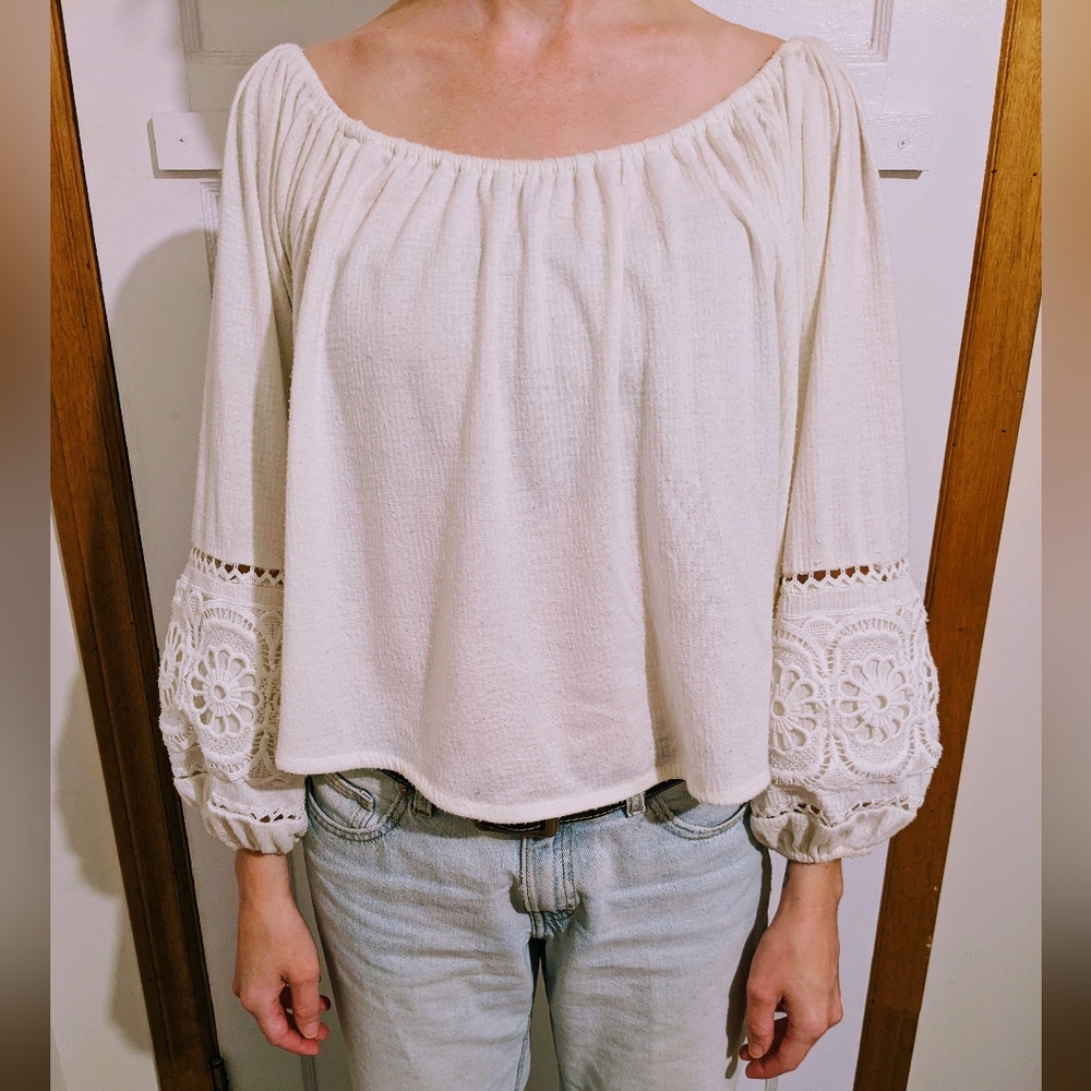 Boho off-the-shoulder top